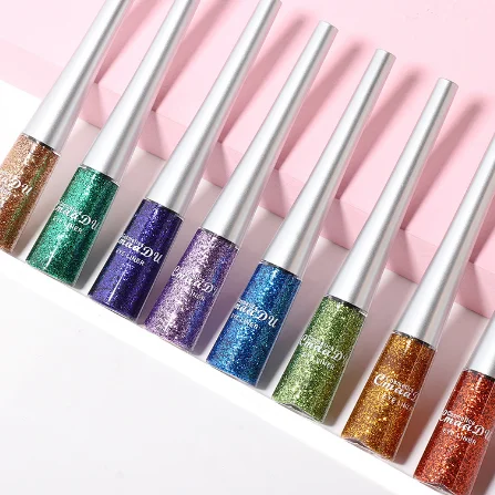 Водостойкая жидкая подводка для глаз, гладкие красочные блестящие подводки