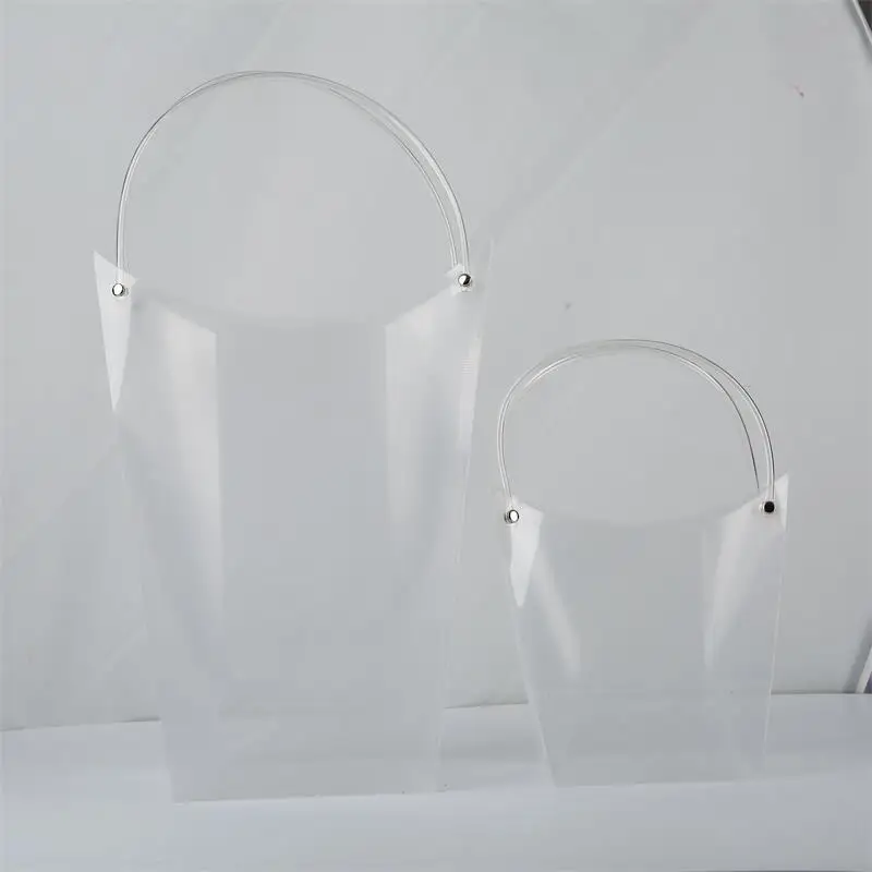 Clear Cosmetic Pvc Pp Transparent Plastic Bag For Shopping pp bags with string handle