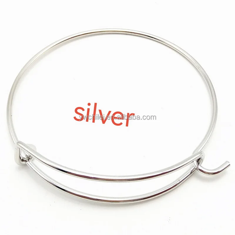 DIY Metal Adjustable Wire Blank  Fashion Expandable Bangle Bracelets