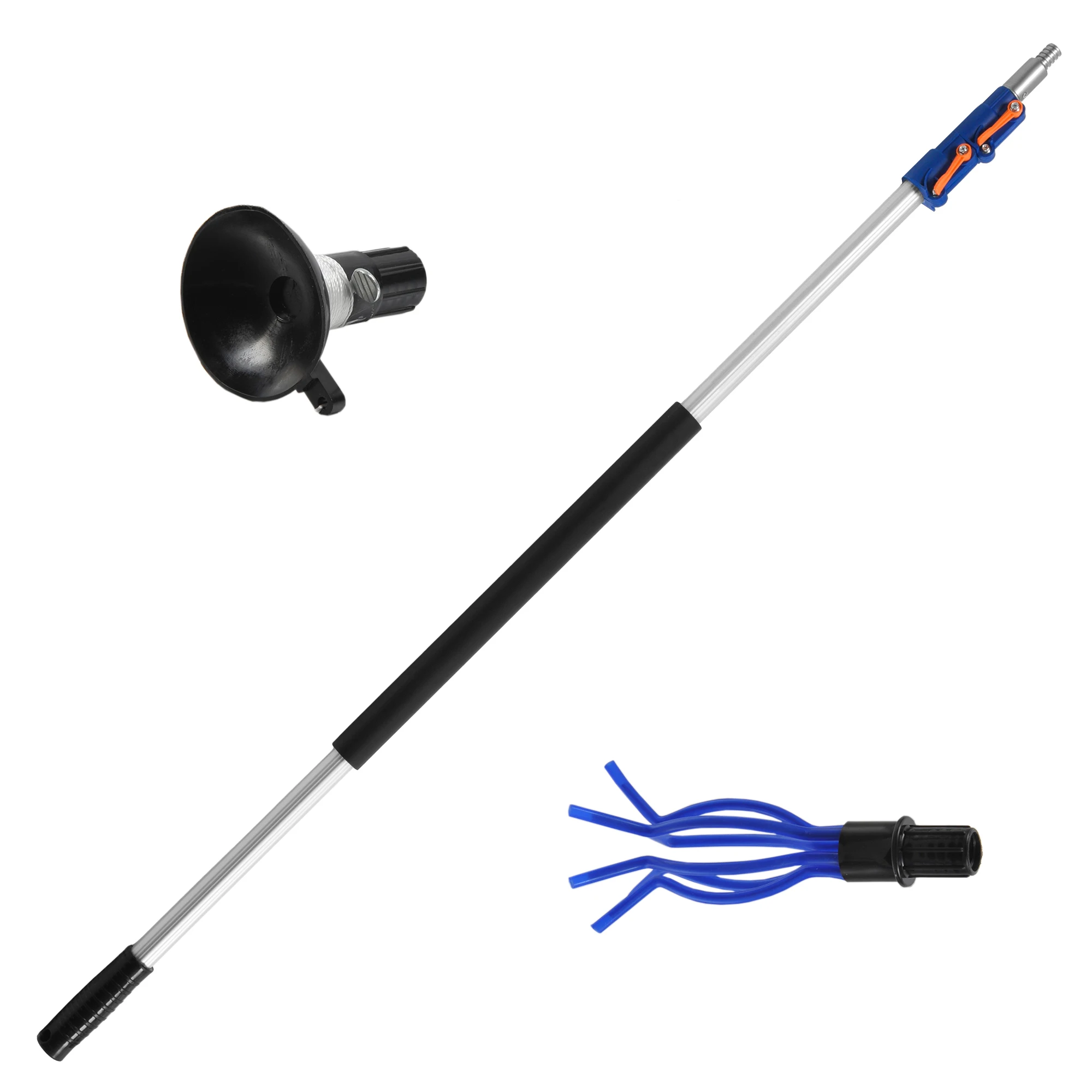 12FT 3.65M Light Weight Aluminum Telescopic Flip Switch Lock High Reach Indoor Outdoor Pole Rod Light Bulb Changer Picker