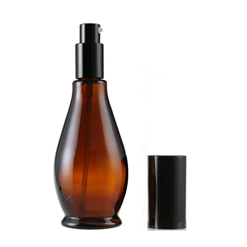 factory 10ml 20ml 30ml 50ml 100ml amber calabash gourd shaped essential oil glass bottle dropper bottle