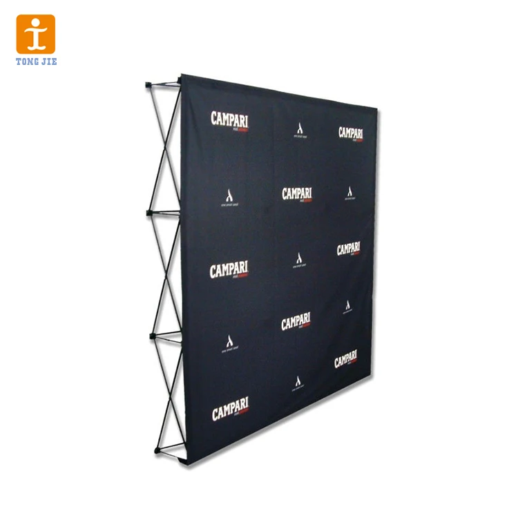 Tension Fabric Pop up Display Stand Aluminum Backdrop Straight Booth Frame for Advertising Portable Banner Stand