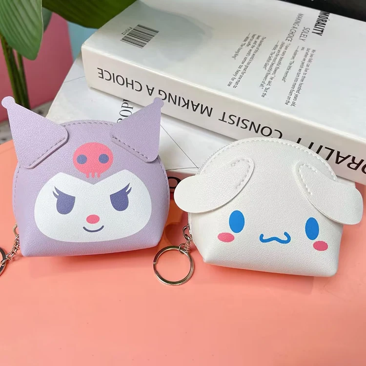 Bulk wholesale cartoon coin purse girls cute animal wallet small pu bags custom cartoon kids coin purse