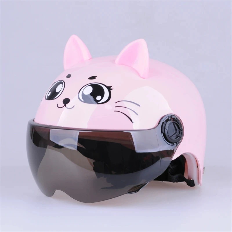 Ultralight Cycling Helmet Kids Safety Helmet For Scooter Cute Pattern Breathable Vents Shock-absorbing Bike Cycling Equipment