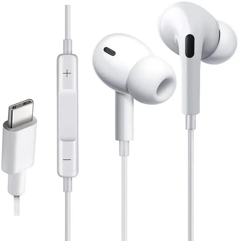 Hot selling for iPhone Earphones in Ear Wired Earbuds Headphones with Mic Volume Remote for iPhone 12/13/14 Pro Max - White