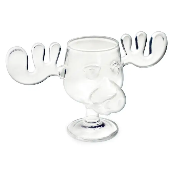 Christmas Vacation Clear Glass Moose Mug