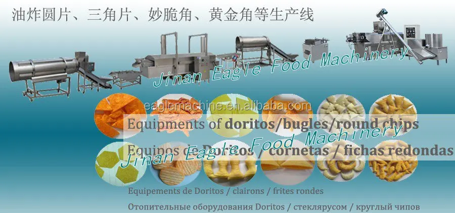 automatic flour doritos corn tortilla chips making machine