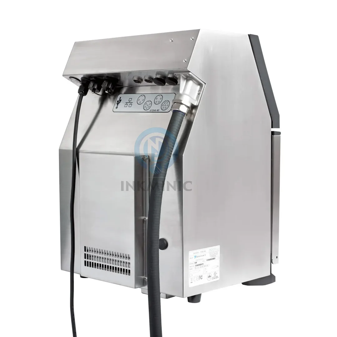 For VJ Continuous Small Character Inkjet Printer Quickly Delivery 1240 Printing Machine Standard IP55 60Micron 2M Straight