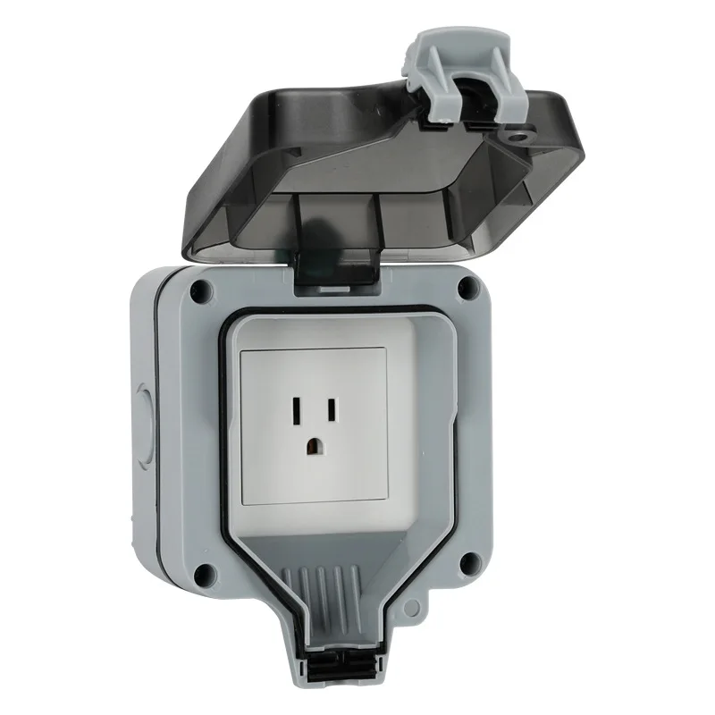 
USA Type Garden Workshop IP66 Waterproof socket With Safety Cover Switch Socket 