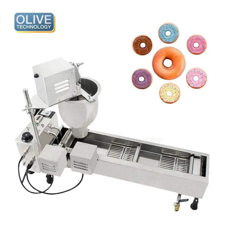 Automated Design Single Row Donut Maker Machine Donut Fryer Machine Automatic Machine De Donuts