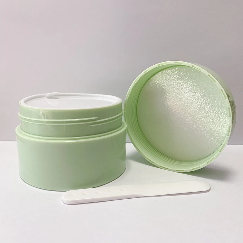 200ml 6oz spatula face hair mask single wall PP plastic cream jar cosmetic