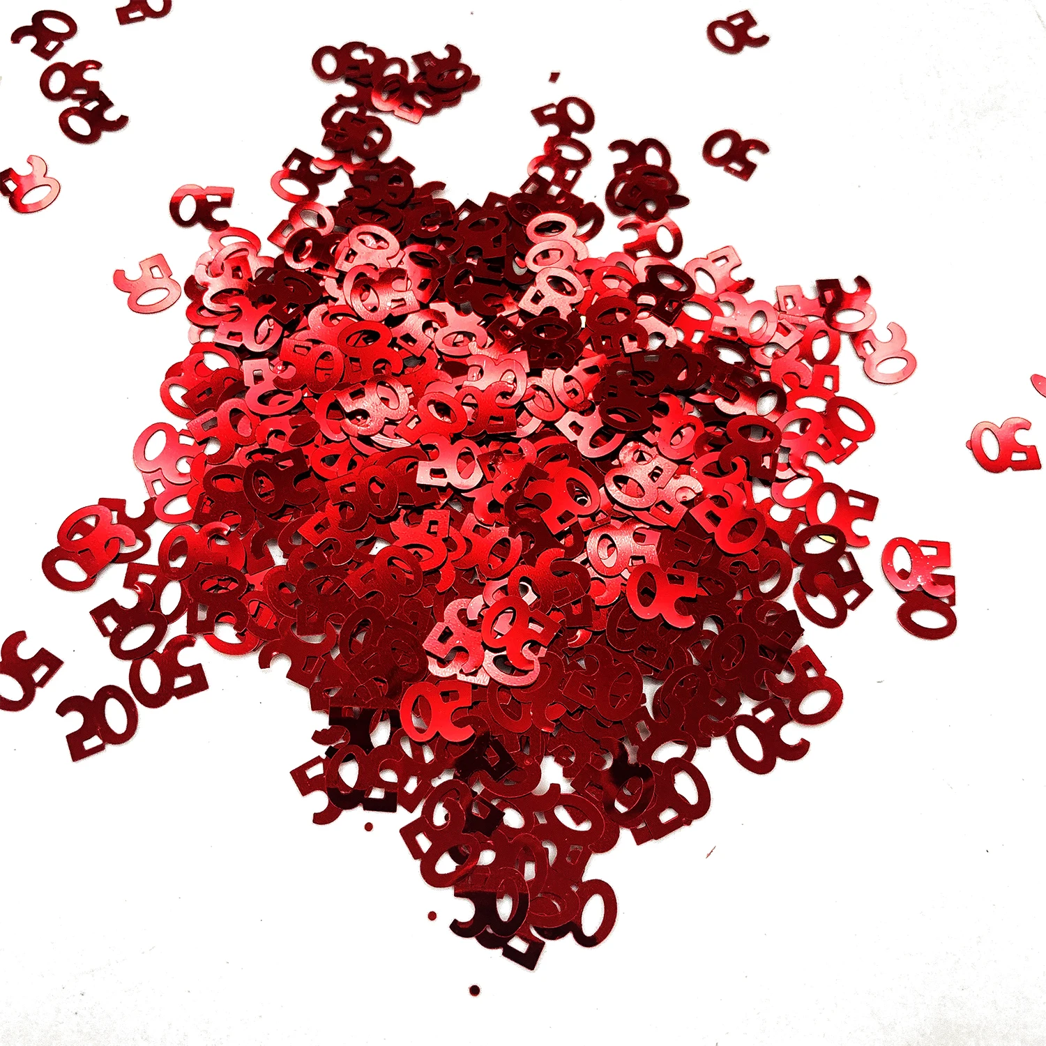 Блестки из ПВХ и ПЭТ в форме цифр 50, нестандартные блестящие рождественские праздничные украшения