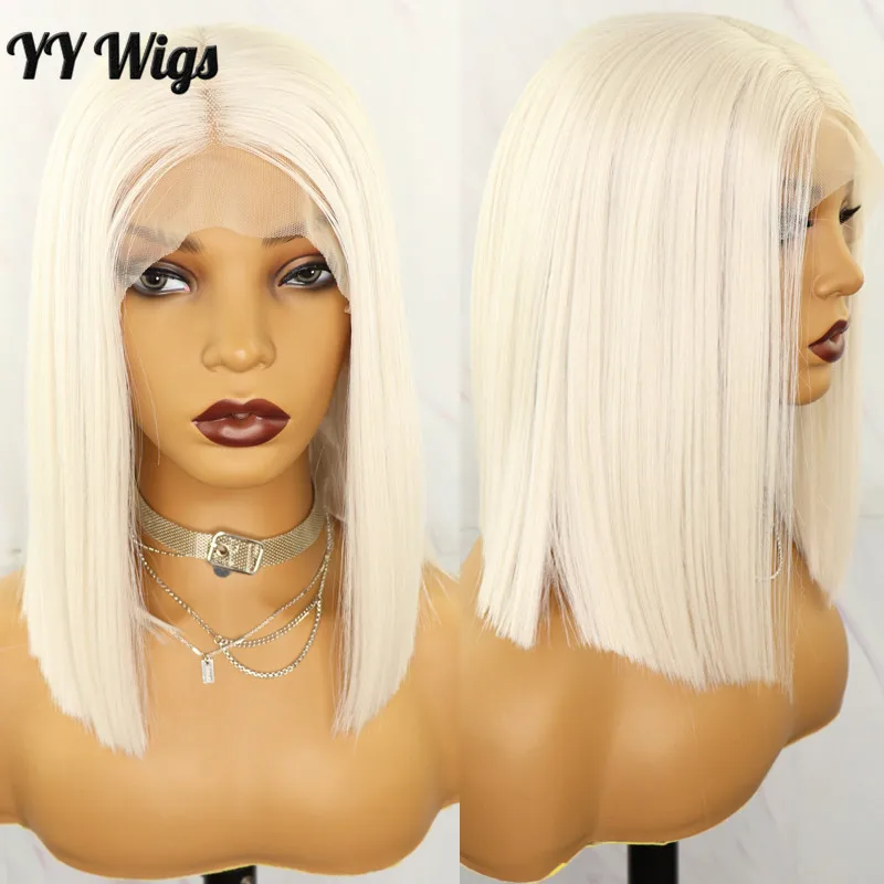 Свет Gery #60 Futura синтетические Hair13X4 короткую стрижку боб парики для женщин шелковистые прямые волосы на кружеве короткие половинный парик