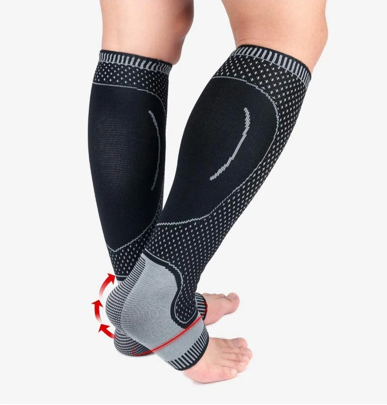 Hot Sale Stretch Fitness Exercise Workout Running Sports Calf Compression Sleeve Socks