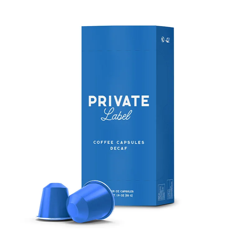 PRIVATE LABEL Italian Coffee Capsules DECAF Nespresso compatible coffee capsules 1 20ft container
