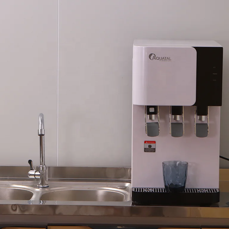 New Type Electric Household Water Dispenser with 3 Taps Instant Hot & Cold Desktop Water Filter for Hotels Plastic Housing