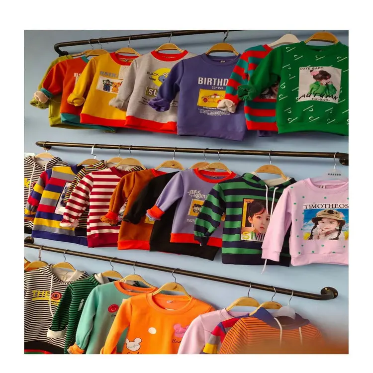 2.45 Dollar Model FYK008 Ages 2-7 Years Winter Boys And Girls Kids oversized hoodie with fur material