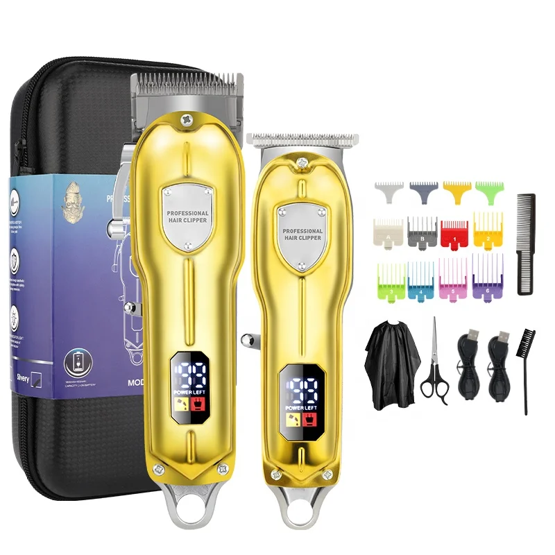 RESUXI LM2026 Manufacturer Barber Shop Wireless Professional Hair Cutting Machines Men Hair Clipper Trimmer Set Usb LM-2026