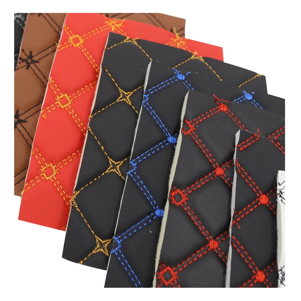 Automotive Upholstery Cuero Pvc Rexine Synthetic Leather Faux Leather for Car Seats