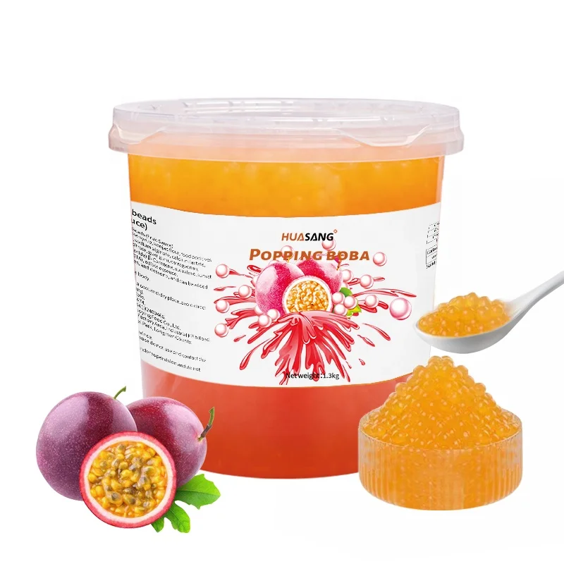 1.3kg passion fruit instant popping boba bursting fruit juice balls pop pearl for milk bubble tea ingredients high quality