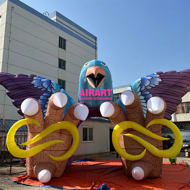 bespoke team mascot inflatable eagle channel,inflatable flying eagle tunnel for advertising decoration