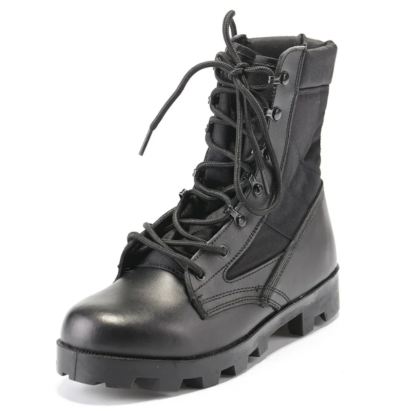 Hiking Training Rubber Hunting Work Boots High-Top Wear-Resistant Cowhide Outdoor Desert Shoes