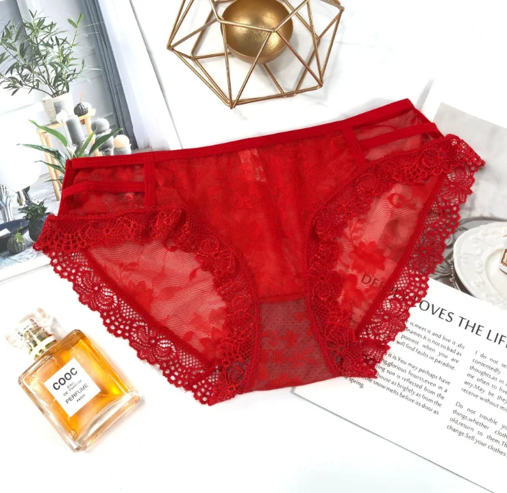 Japanese Girls Thin Panties Women Lace Underwear Solid Sexy Lingerie Panties String Womens Thongs