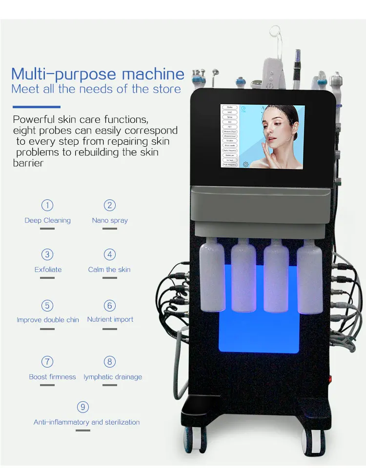 2023 Hydra Microdermabrasion Machine Oxygen Jet Peeling Hydrodermabrasion Facial Machine Portable Diamond Peeling machine