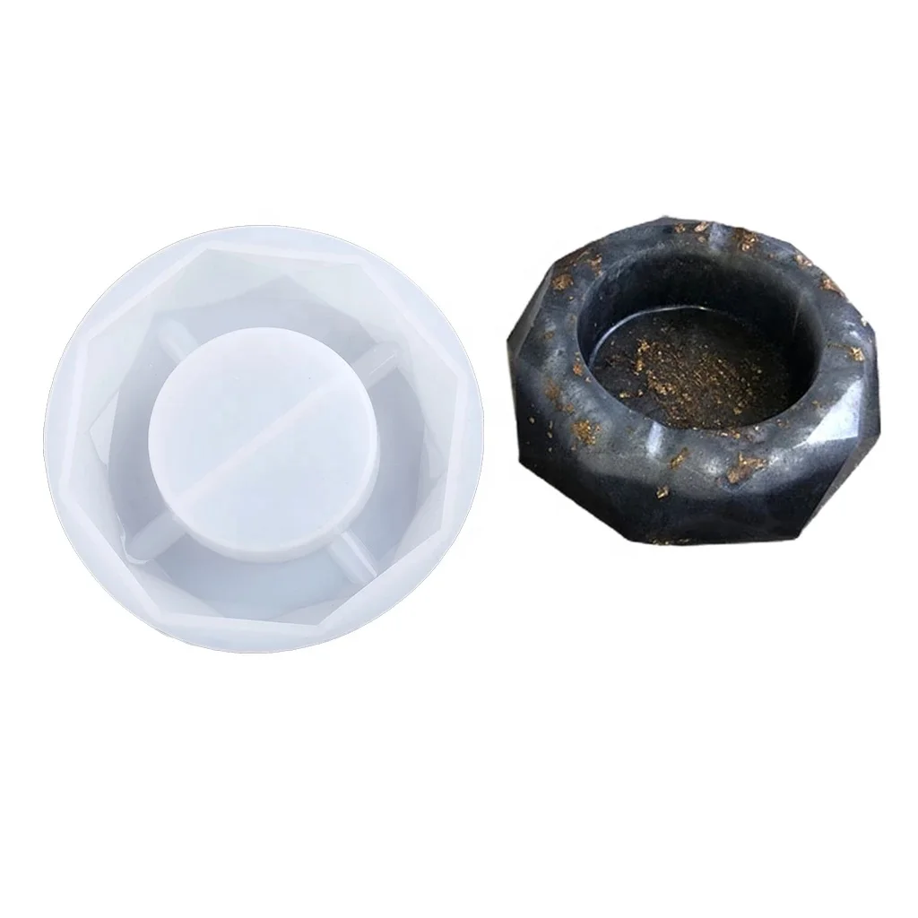 Silicone Mold Ashtray Resin Mold Heart Square Mold For DIY Resin UV Crystal Epoxy Crafts Crystal Ashtray Home Decoration