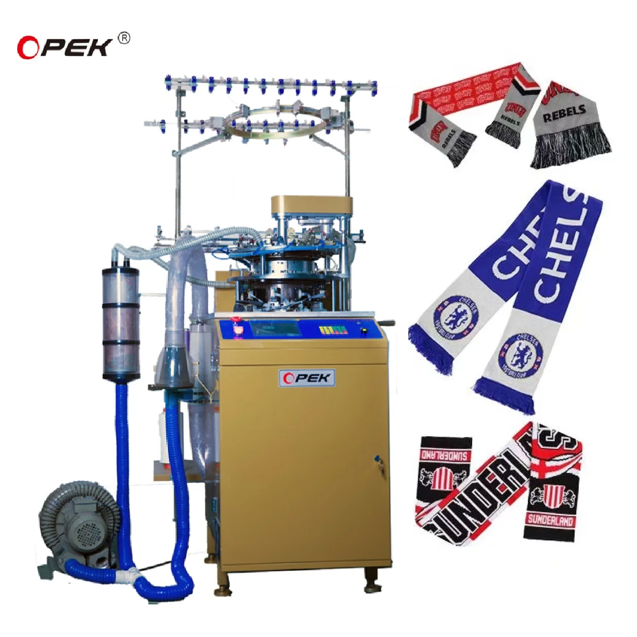 OPEK 9 inch cylinder jacquard circular hat and scarf knitting machine
