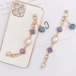 Fashion Custom Rhinestone Jewel Cell Phone Chain Handmade Charm Mobile Phone Chain