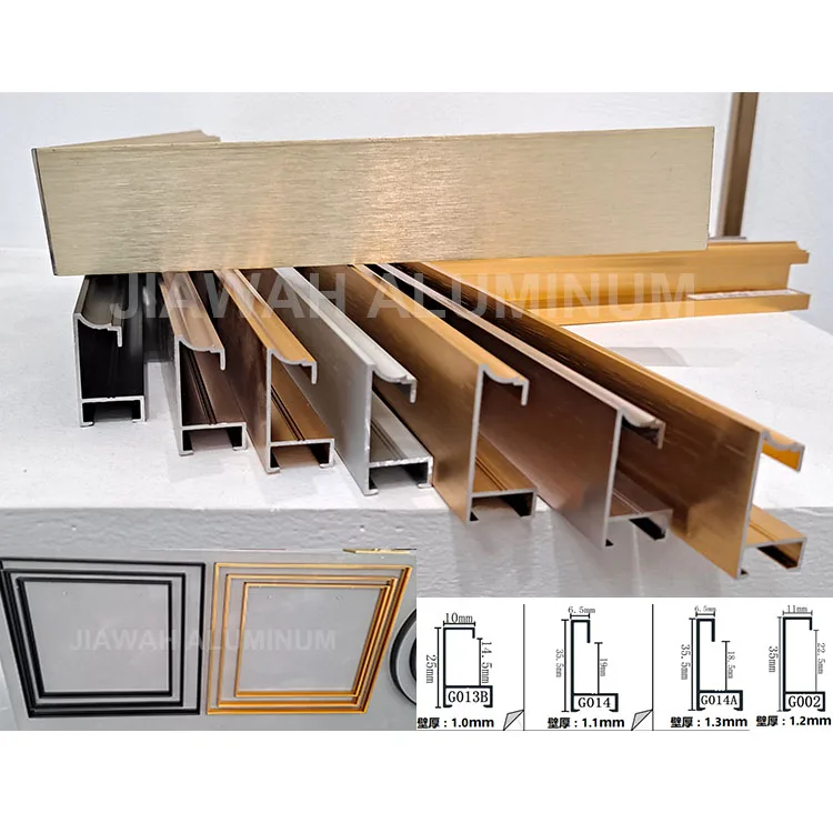 Rose gold black brushing anodized aluminium frame mirror , aluminum frame for mirror , living room mirror frame aluminum profile