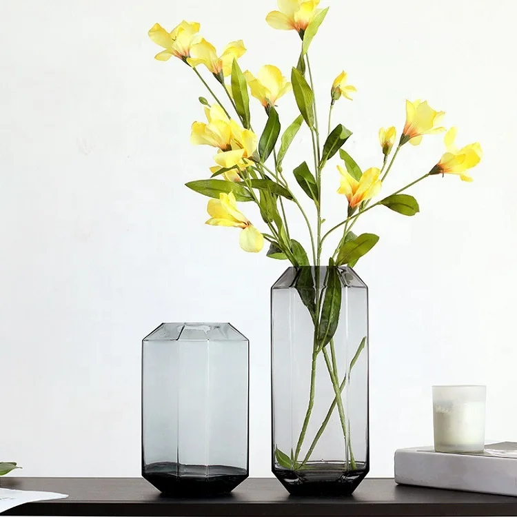 WONDER  Hot Selling Nordic modern simple living room flower household tube glass vase hand blown vase