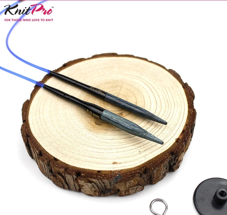 Knitpro Denim Birch Interchangeable Circular 5 cm  Short Needle Tips 3.0mm-6.0mm Knitting Tool