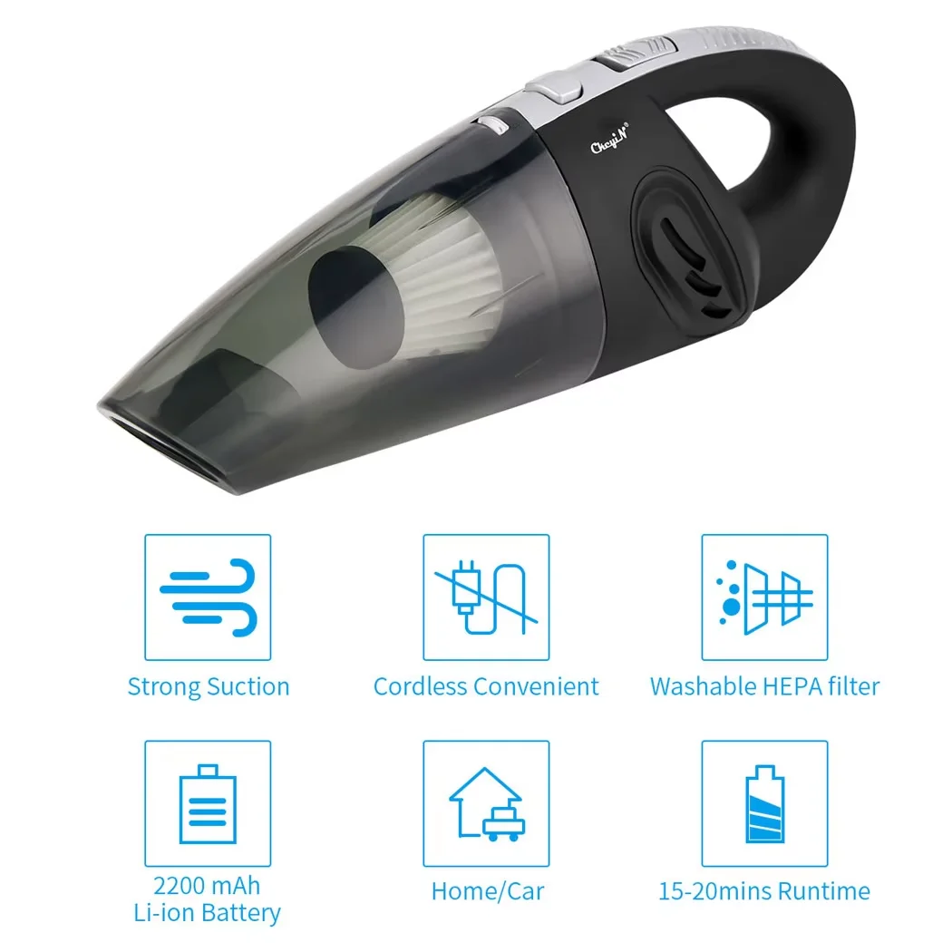 Household Home High Power 120w Cleaning Robot Chargeable Wireless Cleaner Car Handheld Vacuum Dust Collector Car cleaning Tool