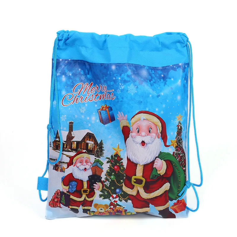 Wholesale Cheap Custom Logo Drawstring Gift Packing Travel Package Reusable drawstring non woven gift bags