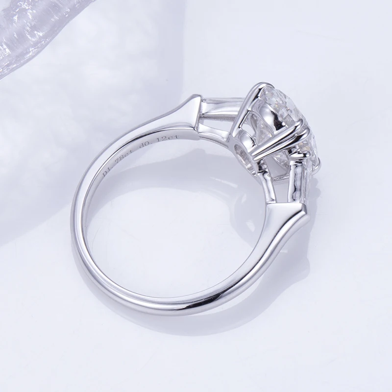 Messi Jewelry MSR-1294 IGI lab diamond ring 1.8ct oval lab diamond 18k gold ring engagement wedding band classic gift band