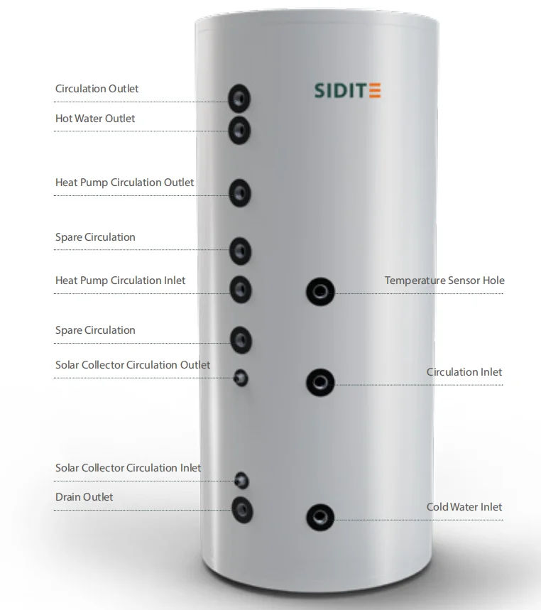solar bolier PressurizeShortage Hot Water Tank 80L 100L 150L 200L 250 300 400 500 600 750 1000hot water tank Heat Pump DHW tank