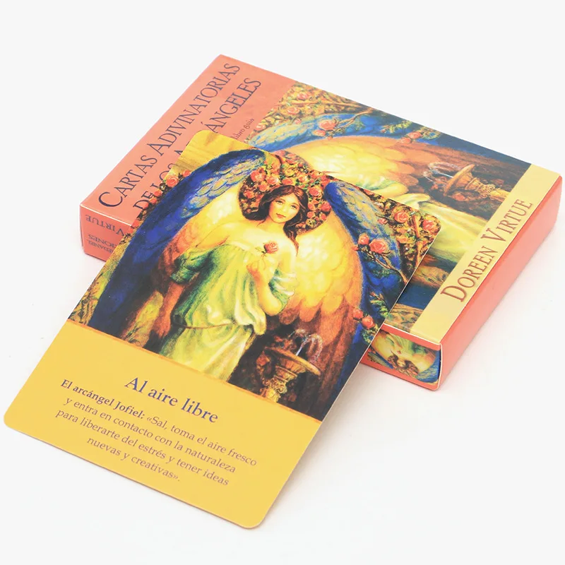 Hot Sale 45pcs Printing Spanish Oracle  Card 10.4*7.4 cm  Cartas Adivinatorias Delos  Arcangeles  Tarot  Playing Board Game Card