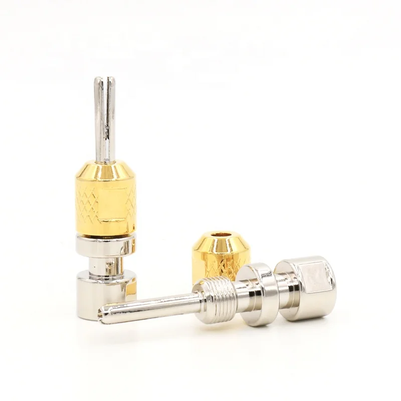 High performance single Banana plug Rhodium plated 4mm cable terminator hole