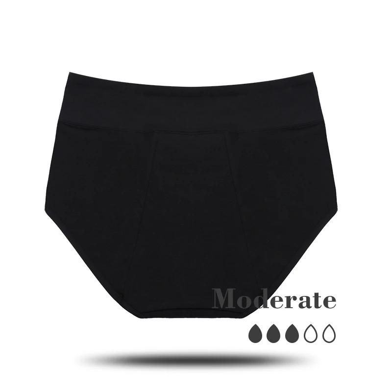 Custom Ladies Widened Waist Full Front To Top Moderate Absorbent Panties Fast Drying Menstrual Panties Incontinence Panty