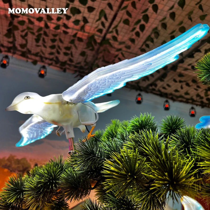 Momovalley new sale 18w 12v 70cm light blue illuminated bird outdoor decorations garden light christmas decoration