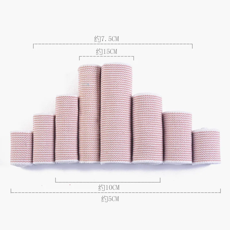 Striped Elastic Velcro Bandage Sports Tape Strapping Bandage Strap Flat Bandage