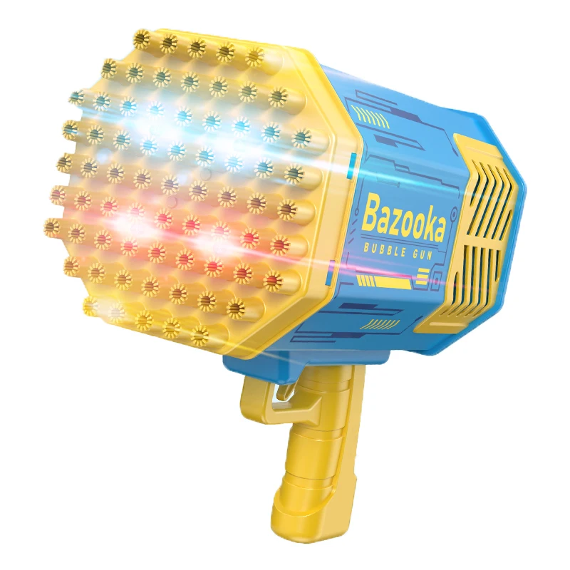 69-hole Bazooka soap Bubble Gun Blowing Bubble Machine Colorful Lighting Electric Children Boys and Girls Bubble Gun Toys