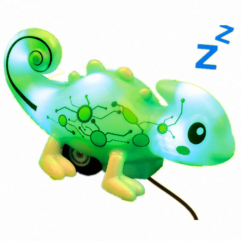 Funny Cute Electric Chameleon Follow Black Drawn Line B/O Magic Inductive Lizards Chameleon Toy For Children games For Kids