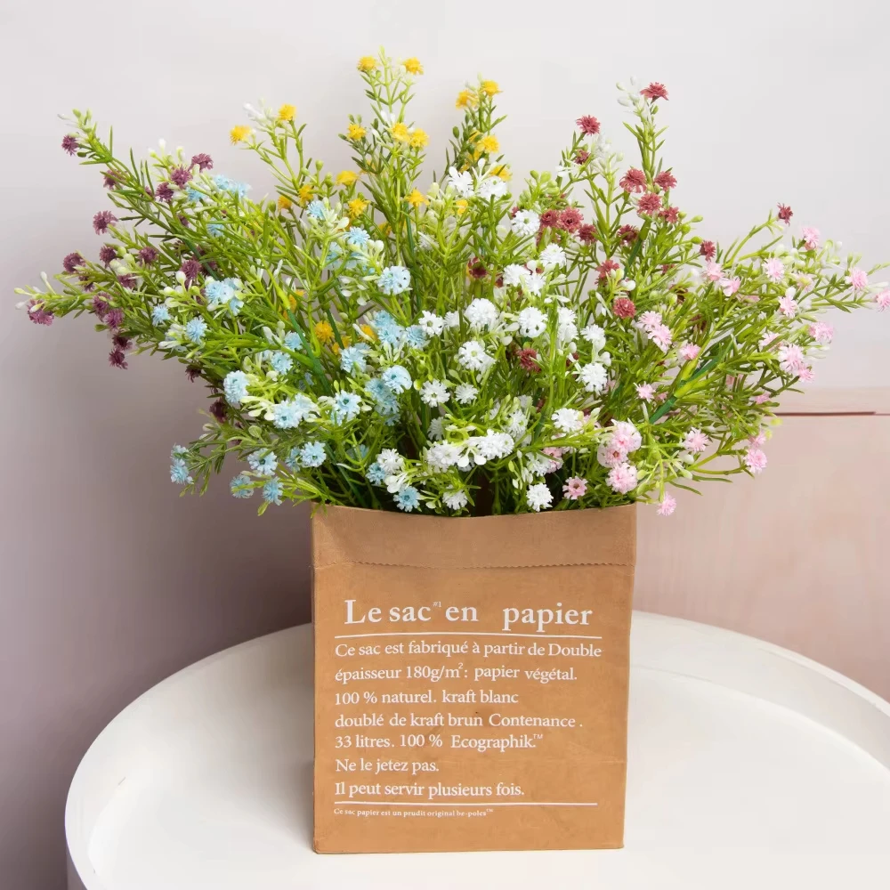 Unique Silk Aquatic Plants Decoration Bouquet Artificial Flowers Grain Decorative Romantic Simulation Flower Small Stars Model