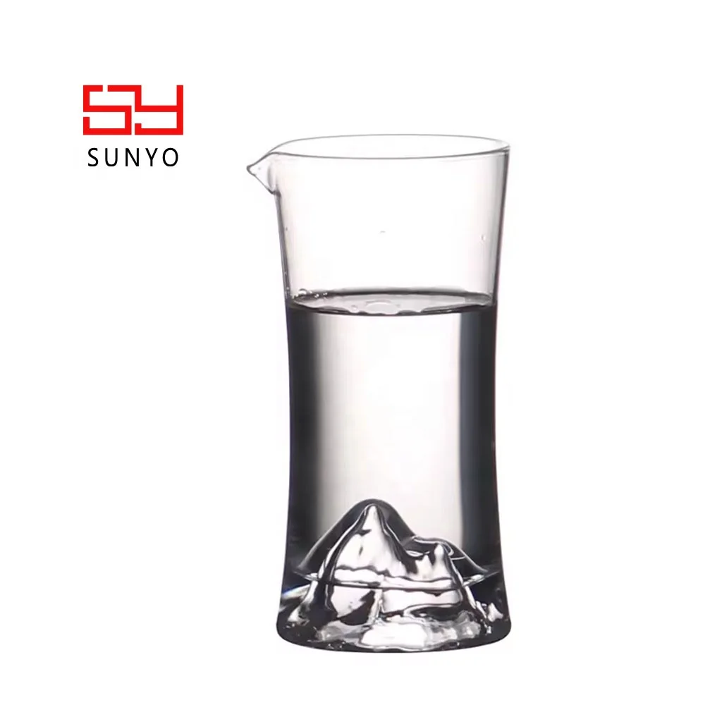 Modern Glass Decanter Manufactur Handmade Custom Mountain Shape 300ml Bar Clear Crystal Liquor Dispenser Decanter For Water