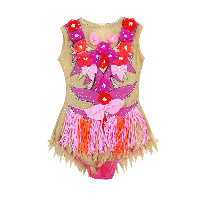 gymnastics leotards velvet kids t leotard mens artistic gymnastic tassel fringe dance costume cgeep rhythmic jumpsuit