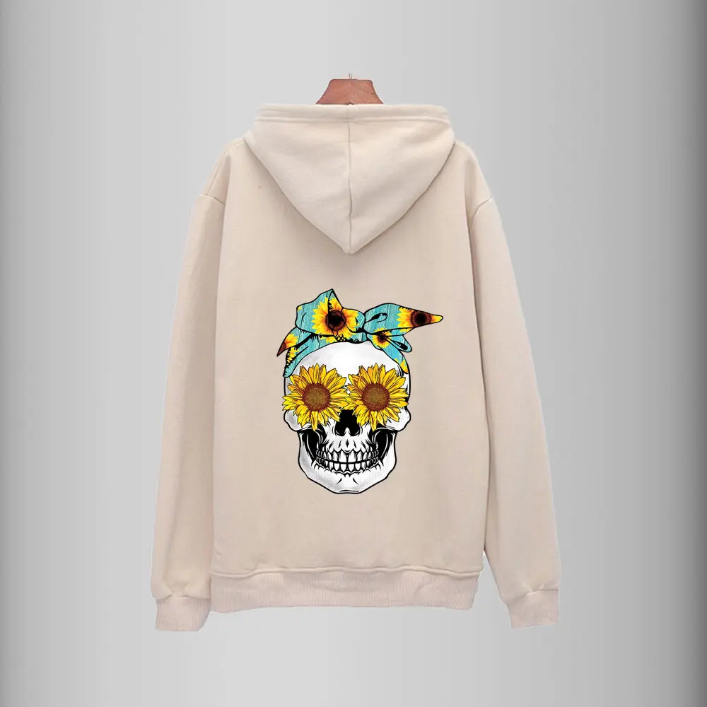 Skull Stickers For CIothes Iron On Patches For Clothing Stripes Thermal Transfer Sticker T-Shirt Decal Diy Apparel Accessories