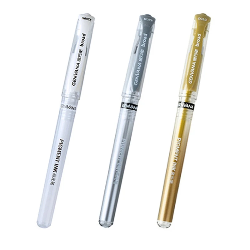 Popular Creative New 1.0mm Color Gel Pen Gold Silver White Ink Student Writing And Painting